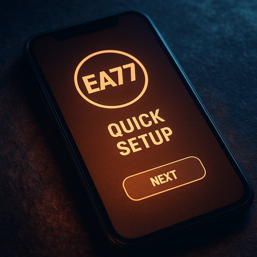 EA77 quick setup screen