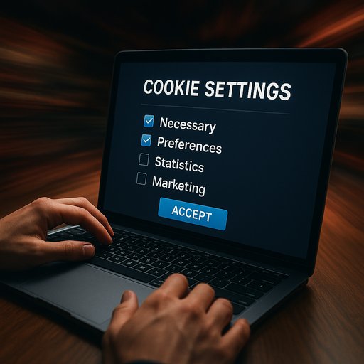 EA77 cookies settings interface on screen