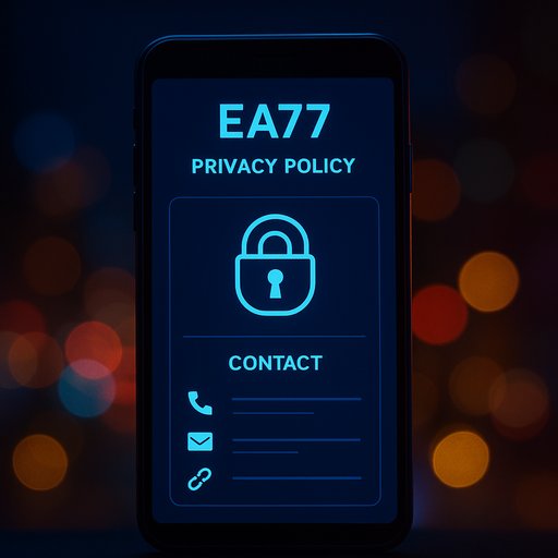 EA77 privacy contact interface on screen