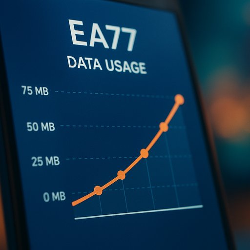 EA77 data usage diagram on screen