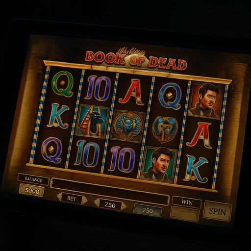 EA77 Book of Dead game screen